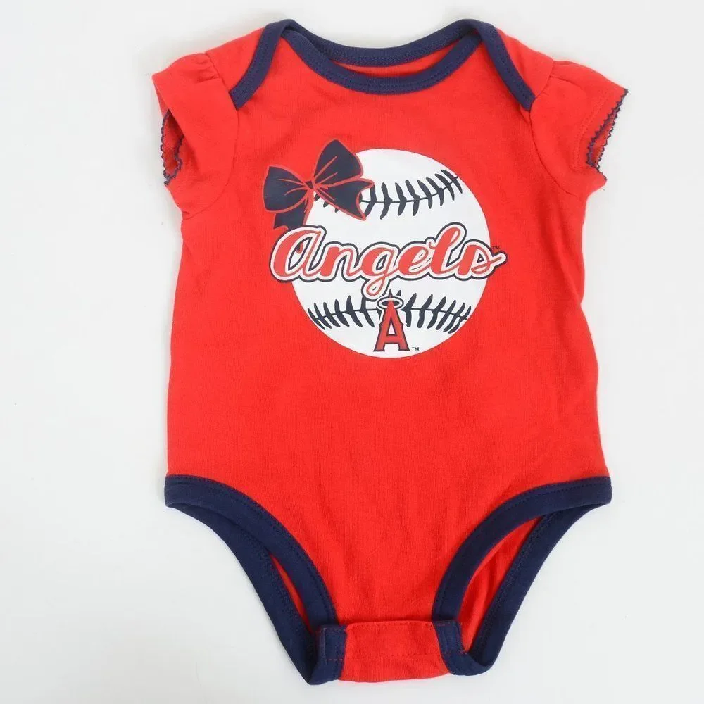 Angels Baseball‎ Cutest Fan! MLB Girls Newborn & Infants Bodysuit Romper SET